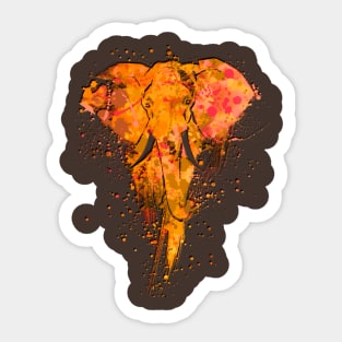 Splatter Paint Elephant Sticker